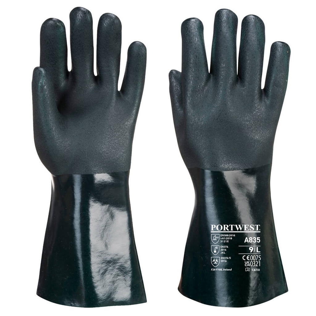 Portwest A835 Double Dipped PVC Gauntlet 35cm