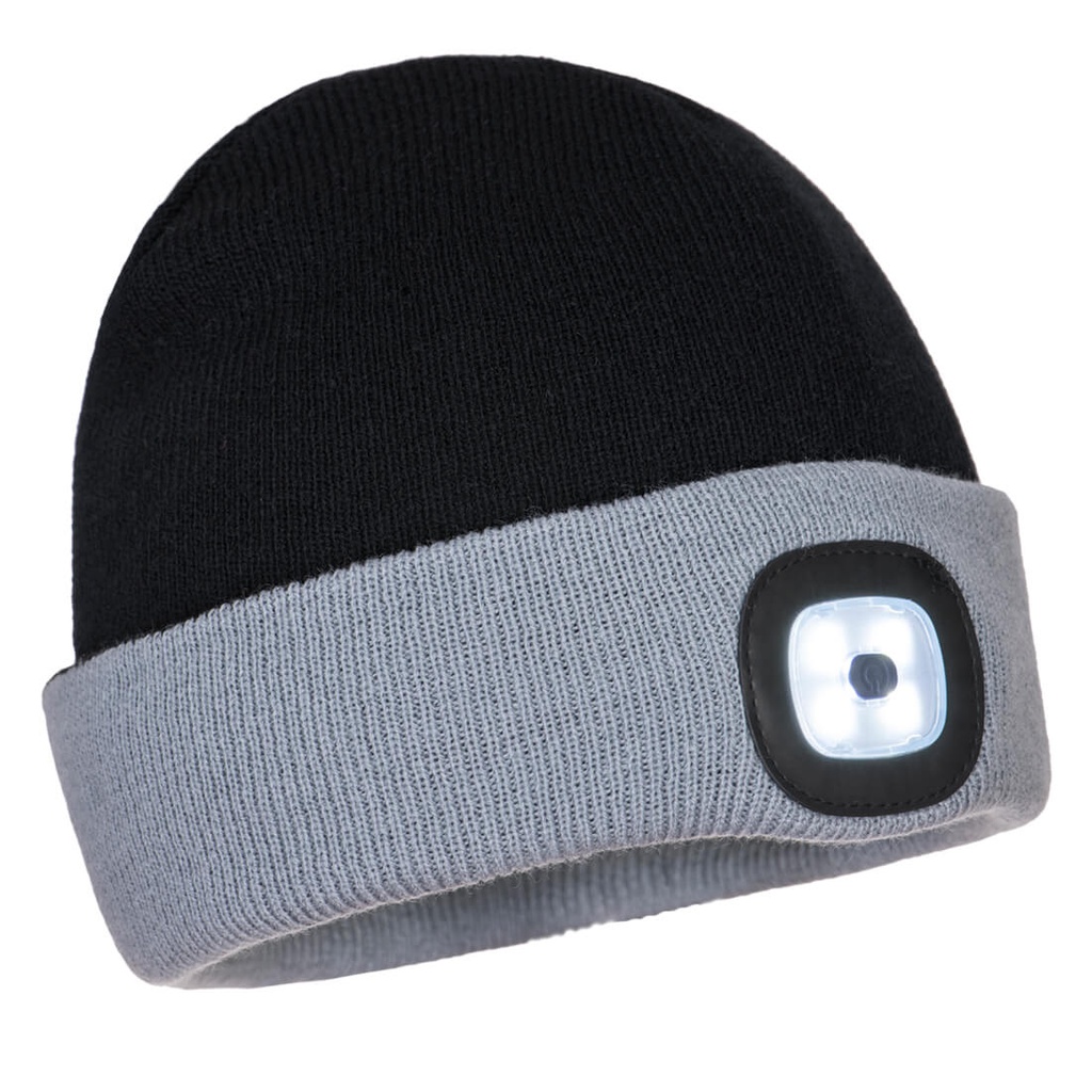 Portwest B034 Two Tone LED Rechargeable Beanie