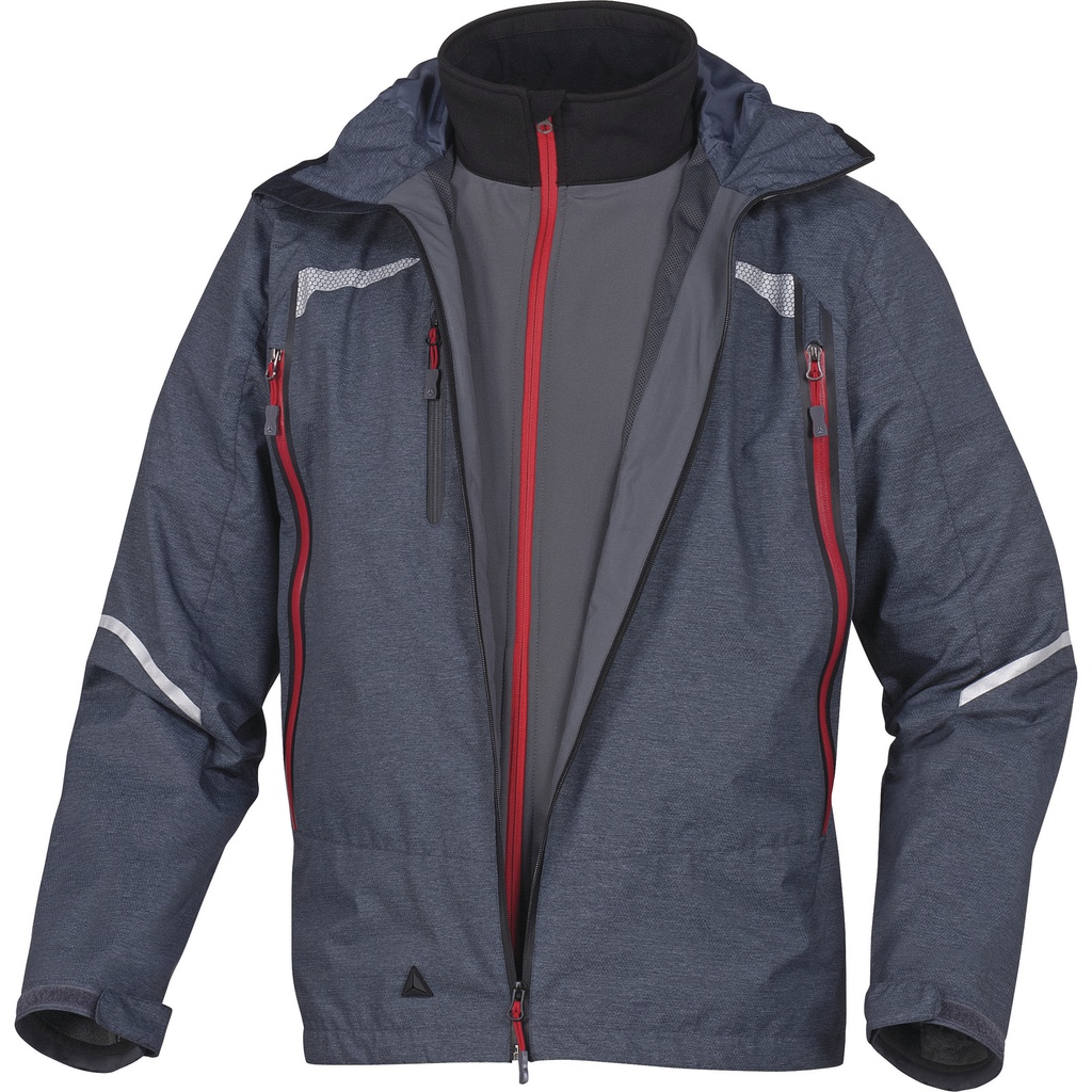 EOLE PU COATED 74% POLYAMIDE 26% POLYESTER 3 IN 1 PARKA 