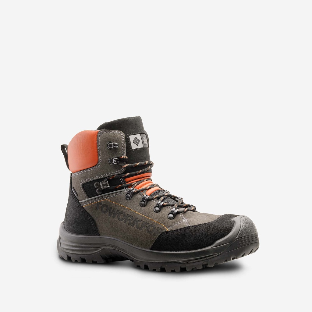 TOWORKFOR Trek1 Black/Grey/Orange, high lace, S3