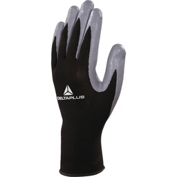 VE712GRG10 KNITTED POLYESTER GLOVE - NITRILE PALM - x10 PAIRS 