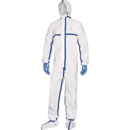 DT250 ONE-PIECE DISPOSABLE OVERALL WITH HOOD - 4B TYPE - TAPED SEAMS 