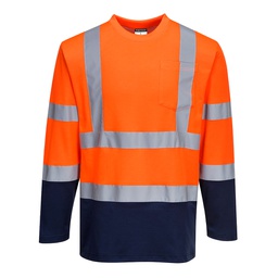 Portwest S280 Hi-Vis Cotton Comfort Contrast T-Shirt L/S 