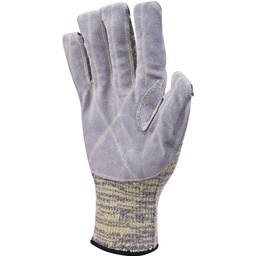 VENICUTDX0 (VENICUT50) HEATNOCUT KNITTED GLOVE - COWHIDE LEATHER PALM - GAUGE 10 