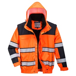 Portwest C466 Hi-Vis 3-in-1 Contrast Winter Bomber Jacket 