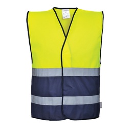 [C484YNRS/M] Portwest C484 Hi-Vis Two Band Contrast Vest 