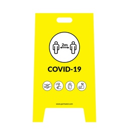 [CV92YER] Portwest CV92 Covid A Frame Warning Sign