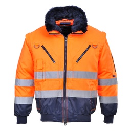 Portwest PJ50 Hi-Vis 3-in-1 Contrast Pilot Jacket 